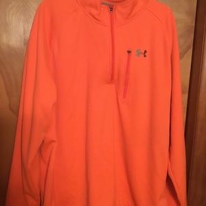 Under Armour Cold Gear Men’s Quarter Zip Pullover/Size XXL Blaze Orange